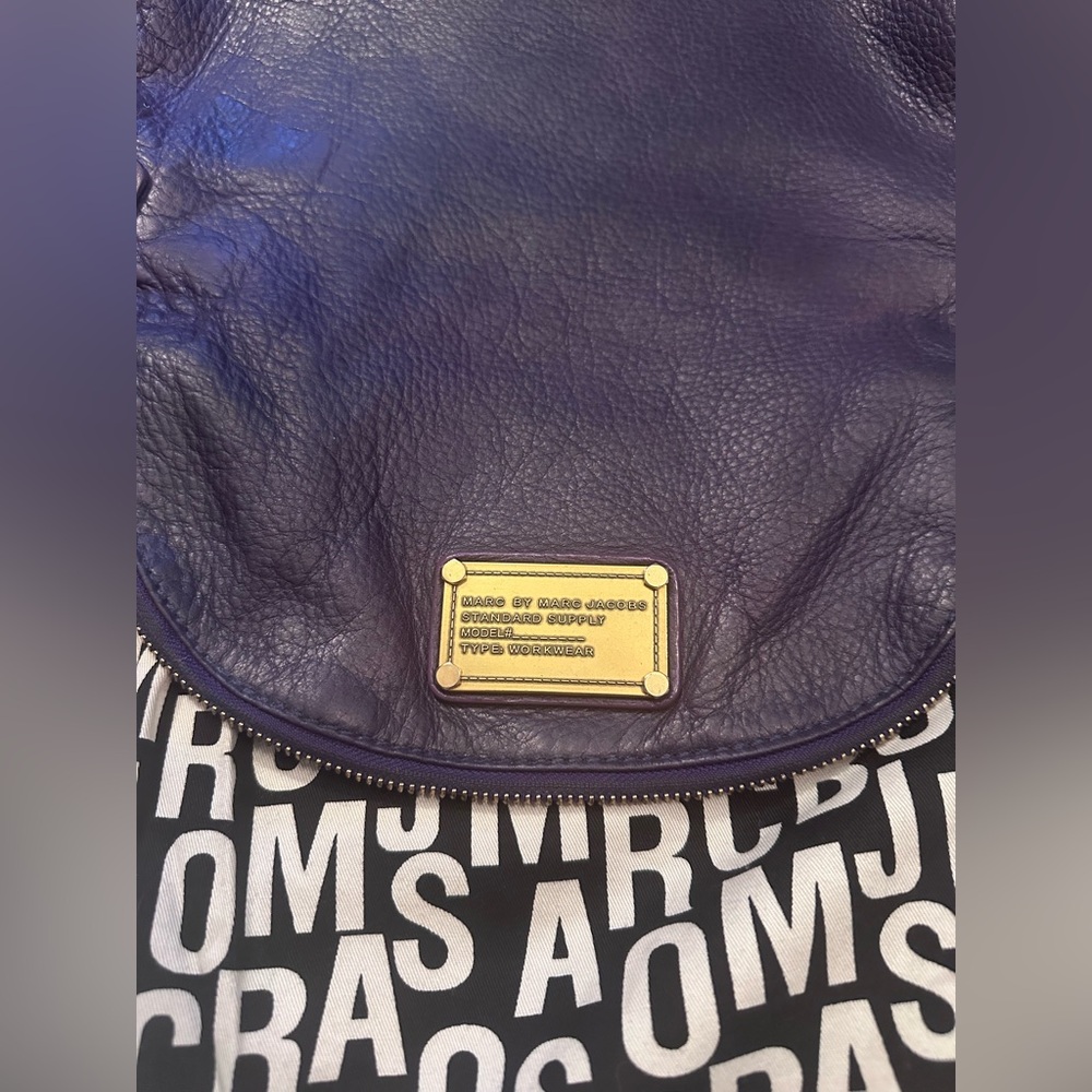 Marc Jacobs Purple Leather Shoulder Bag RARE